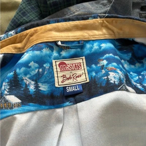 RSVLTS Bob Ross Blue Mountain Print Jacket - Picture 2 of 3